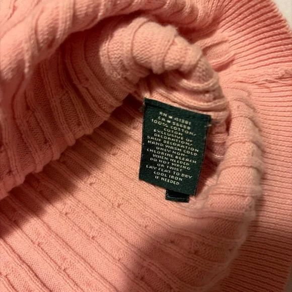 Ralph Lauren Soft Pink V-Neck Sweater - Picture 3 of 5